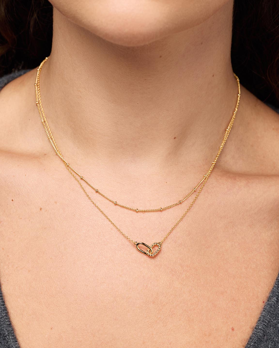 Small Ball Chain Necklace - Ana Gold by MAVERA