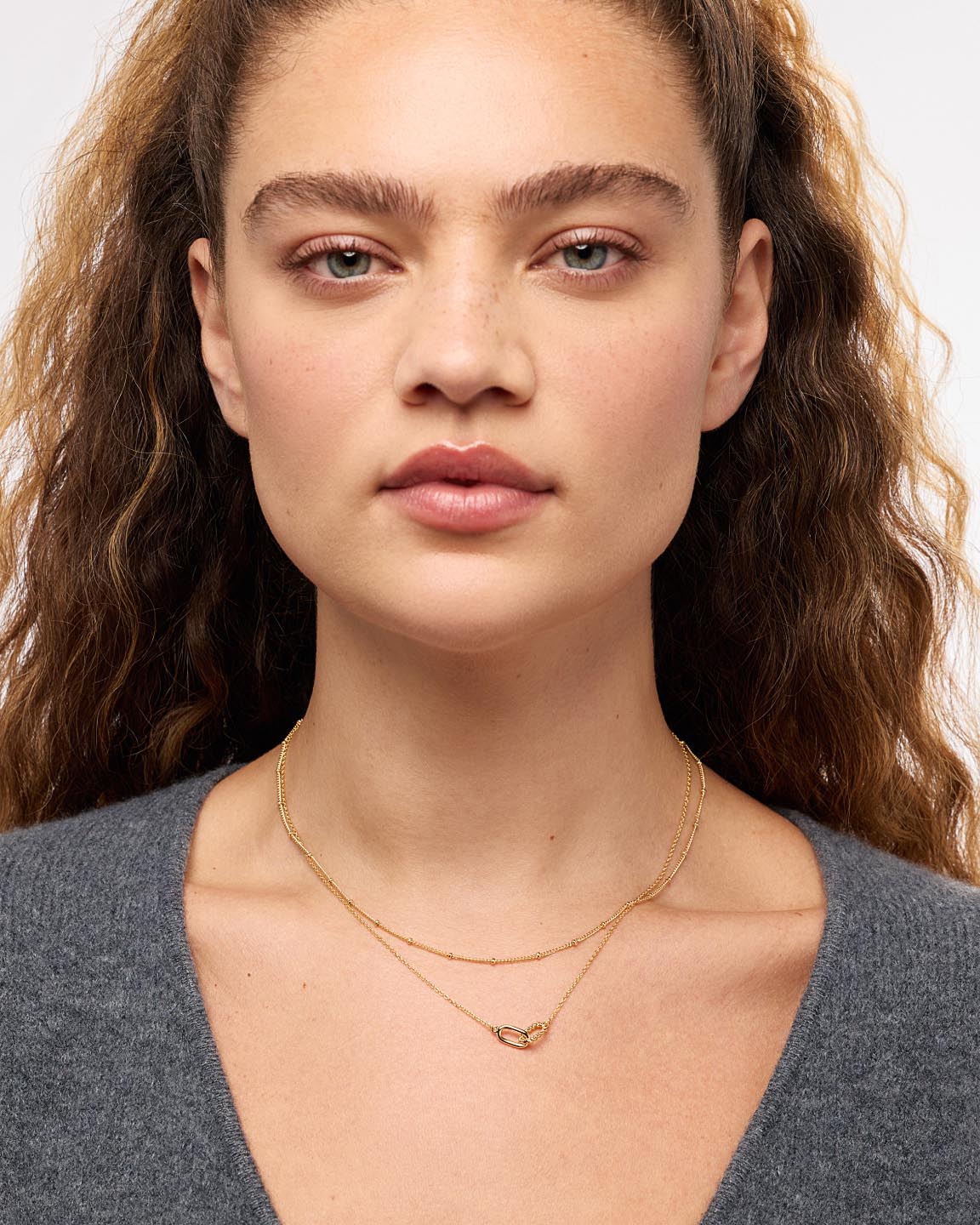 Small Ball Chain Necklace - Ana Gold by MAVERA