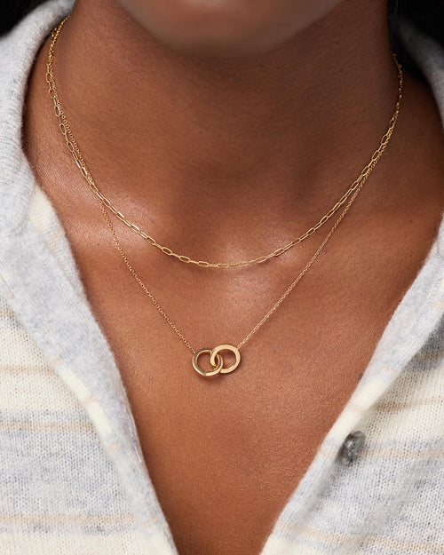 18K gold-plated - Duo Links Necklace by MAVERA