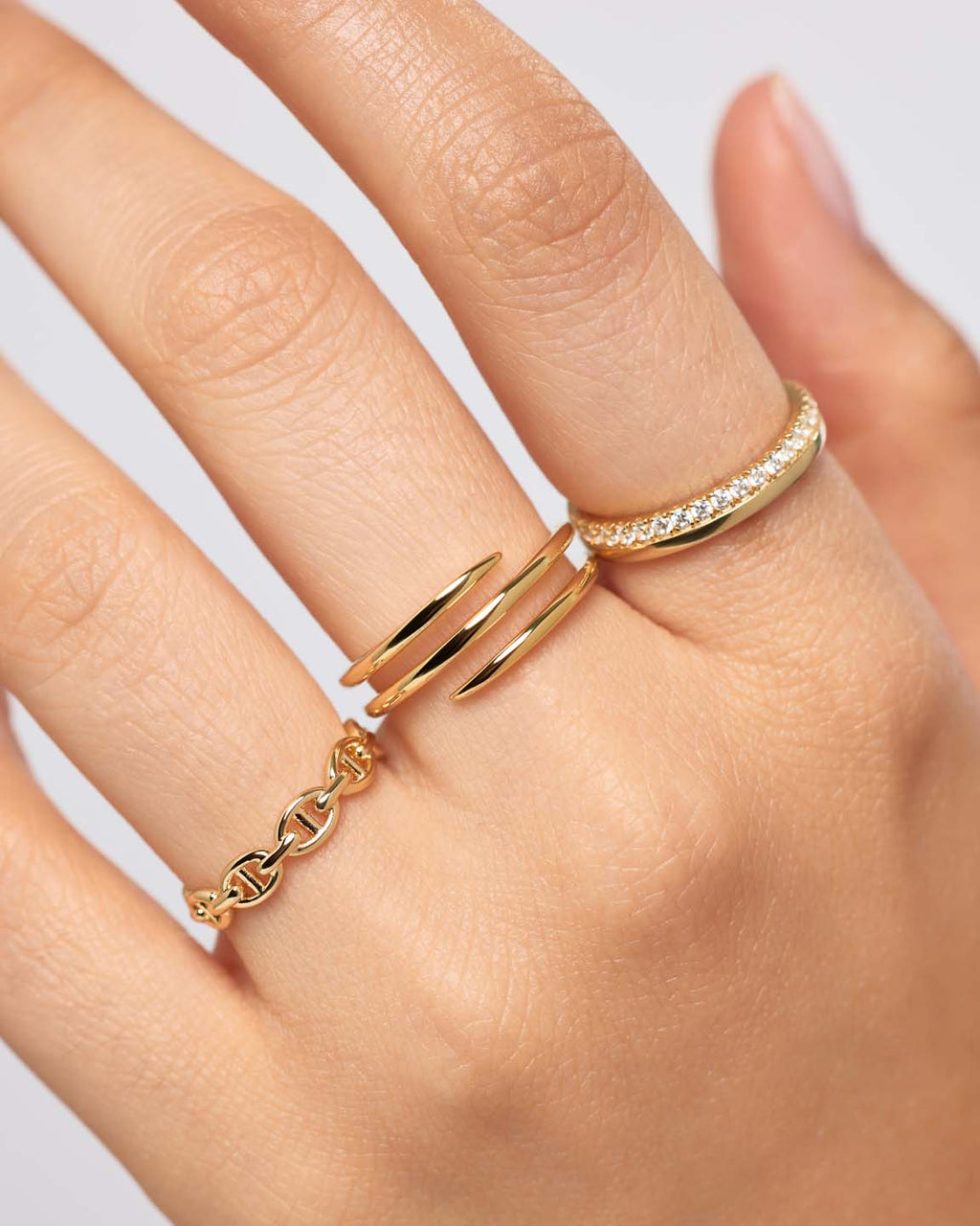 Gold Ring - Oren Triple Gold by MAVERA