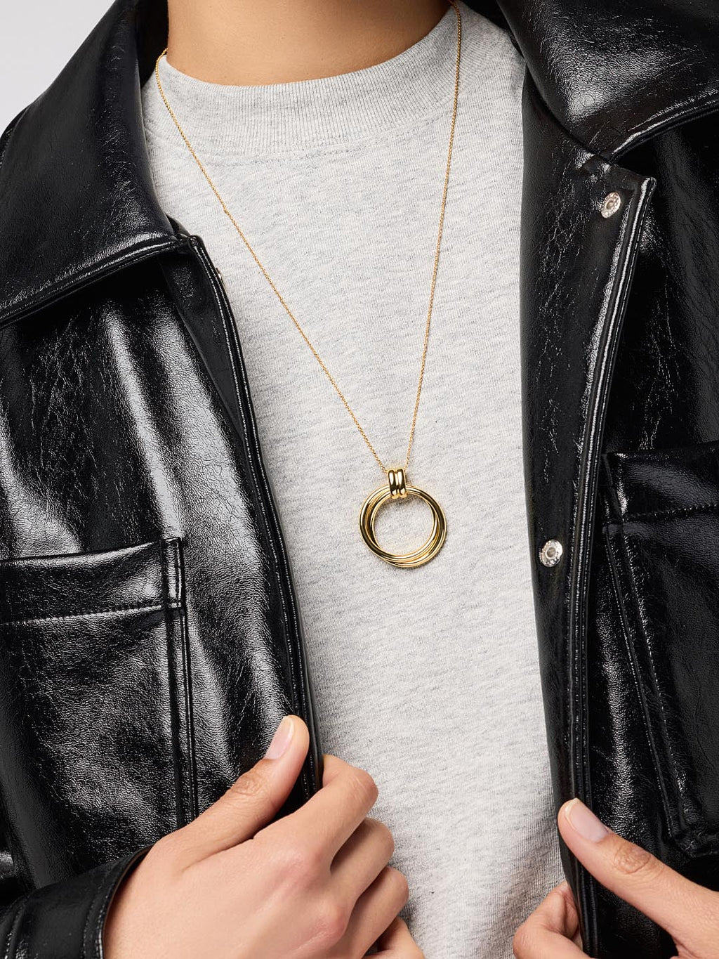 Gold Pendant Necklace - Penny by MAVERA