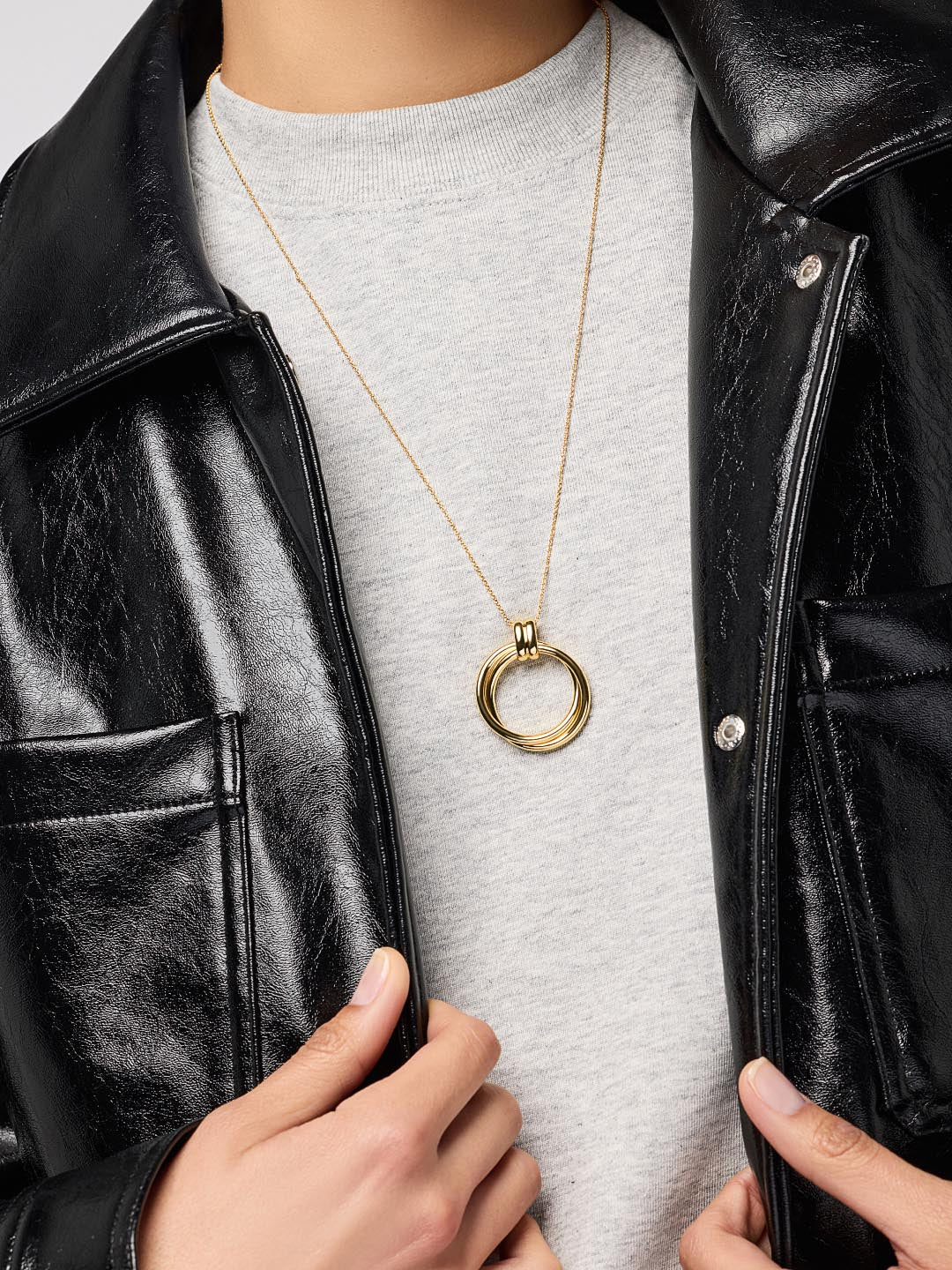 Gold Pendant Necklace - Penny by MAVERA