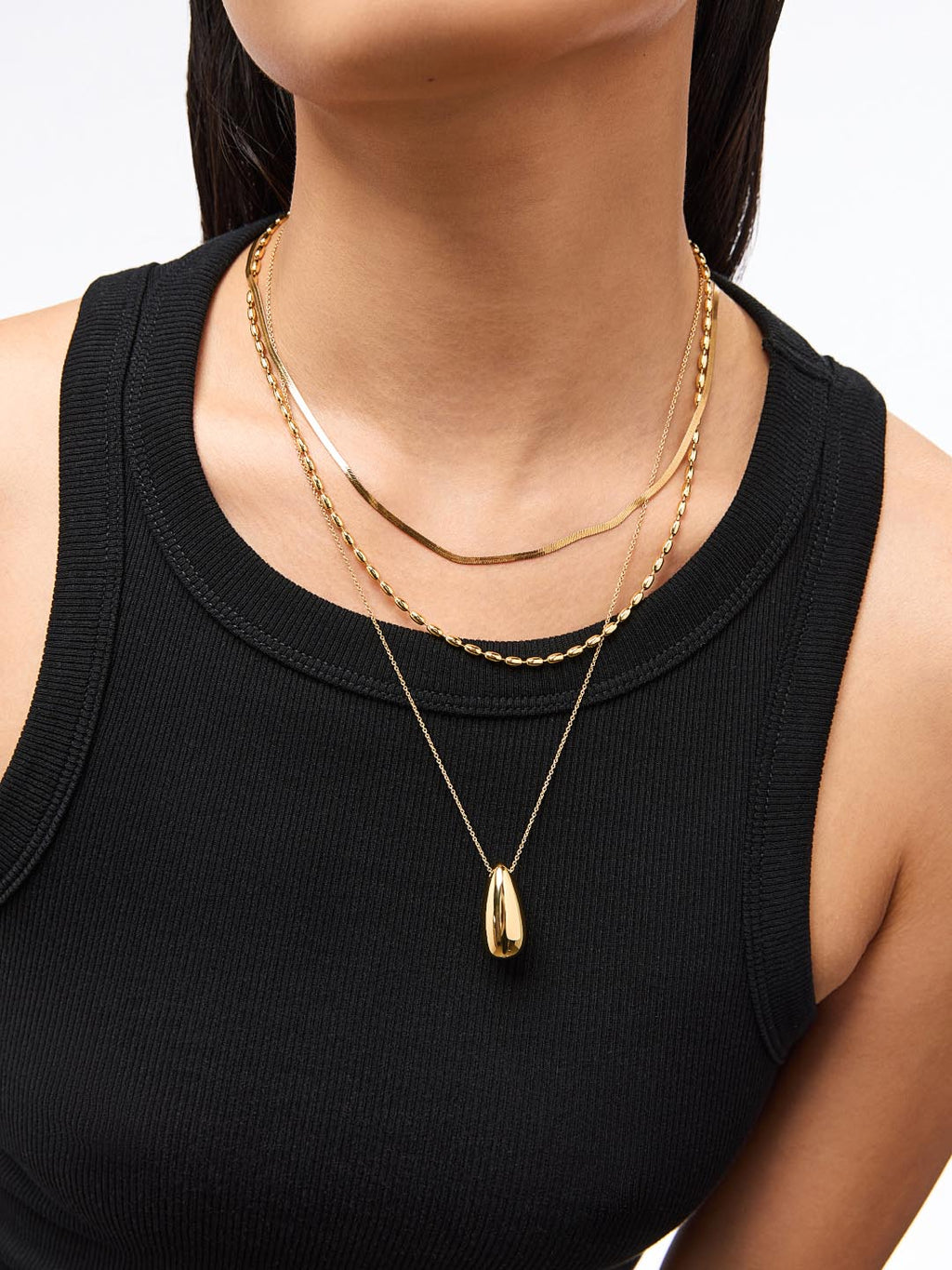 Gold Pendant Necklace - Soren by MAVERA