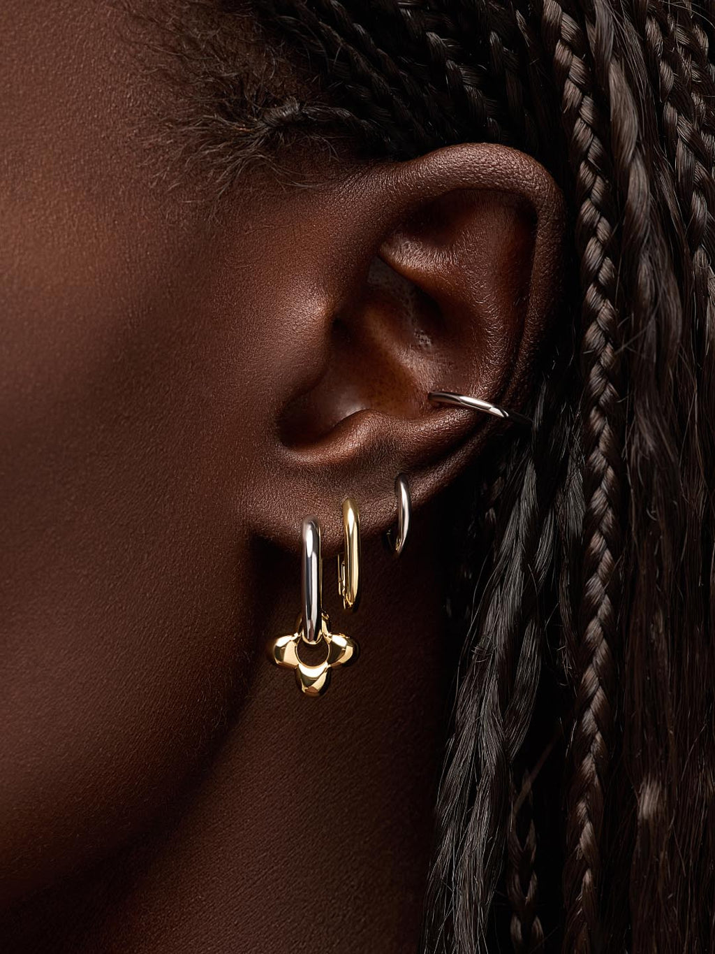 Flower Earrings - Cassia Hoops by MAVERA