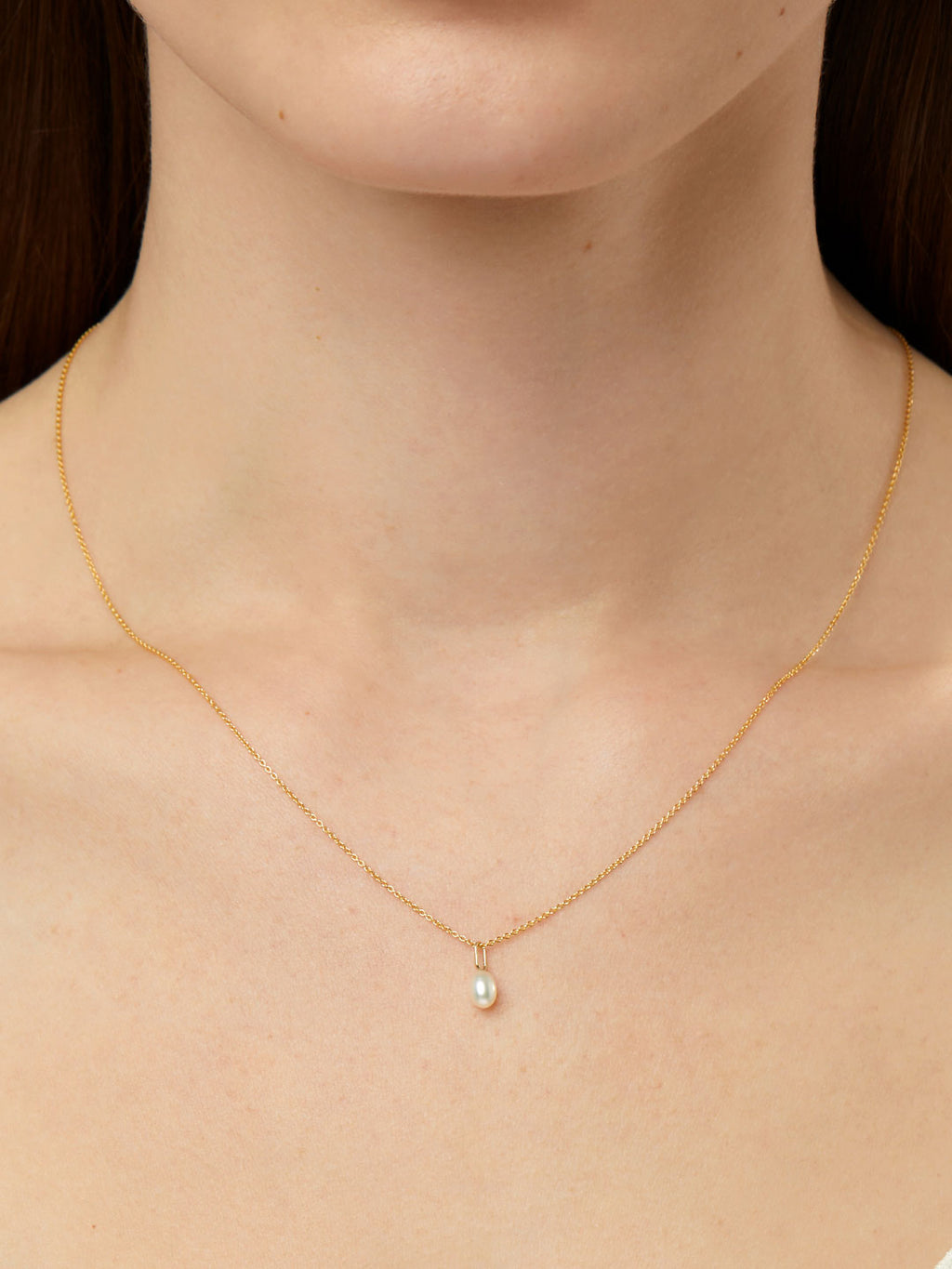 Gold Pendant - Gold Pearl Charm by MAVERA