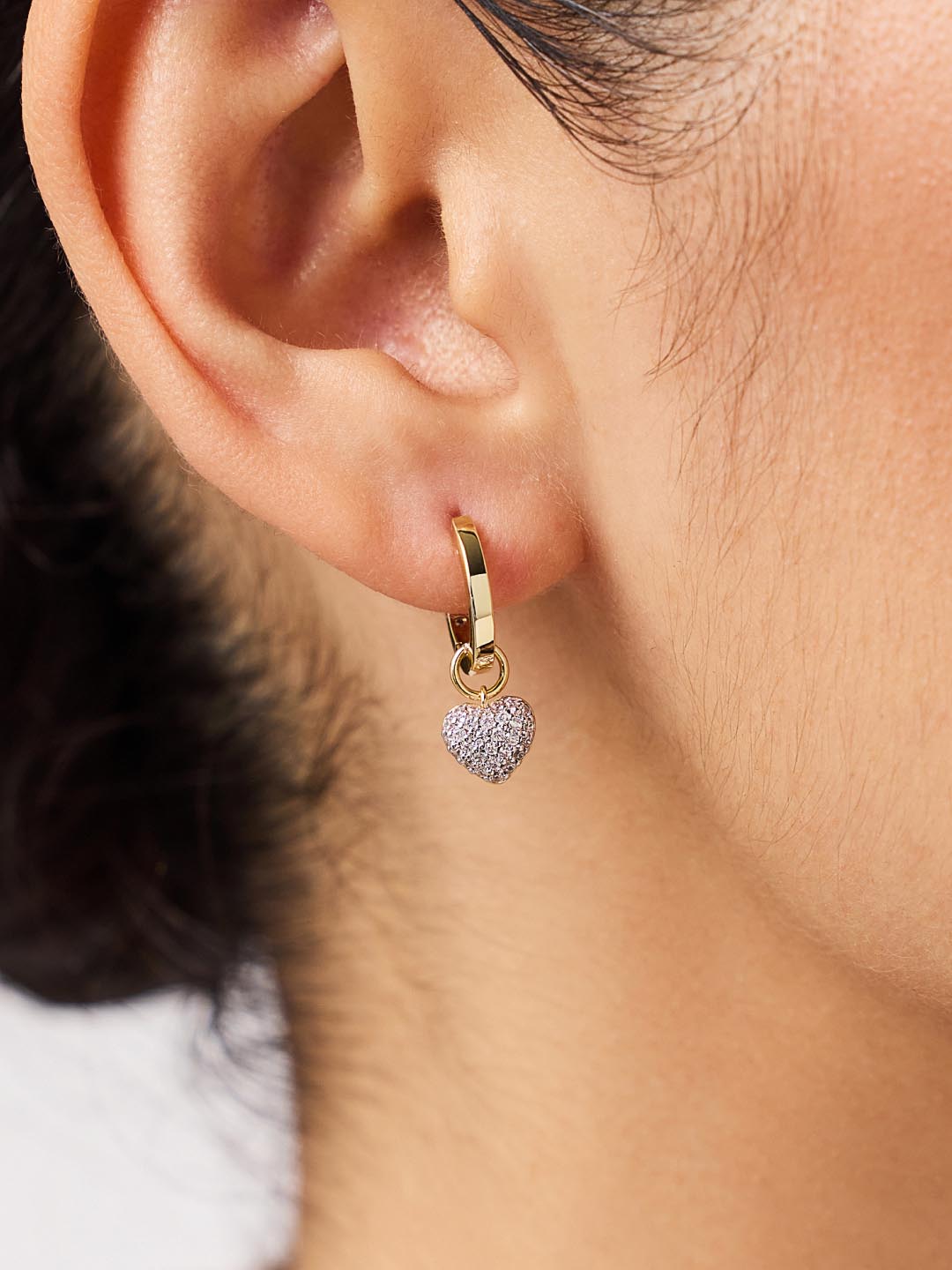 Earring Charms - Pave Heart Charms by MAVERA