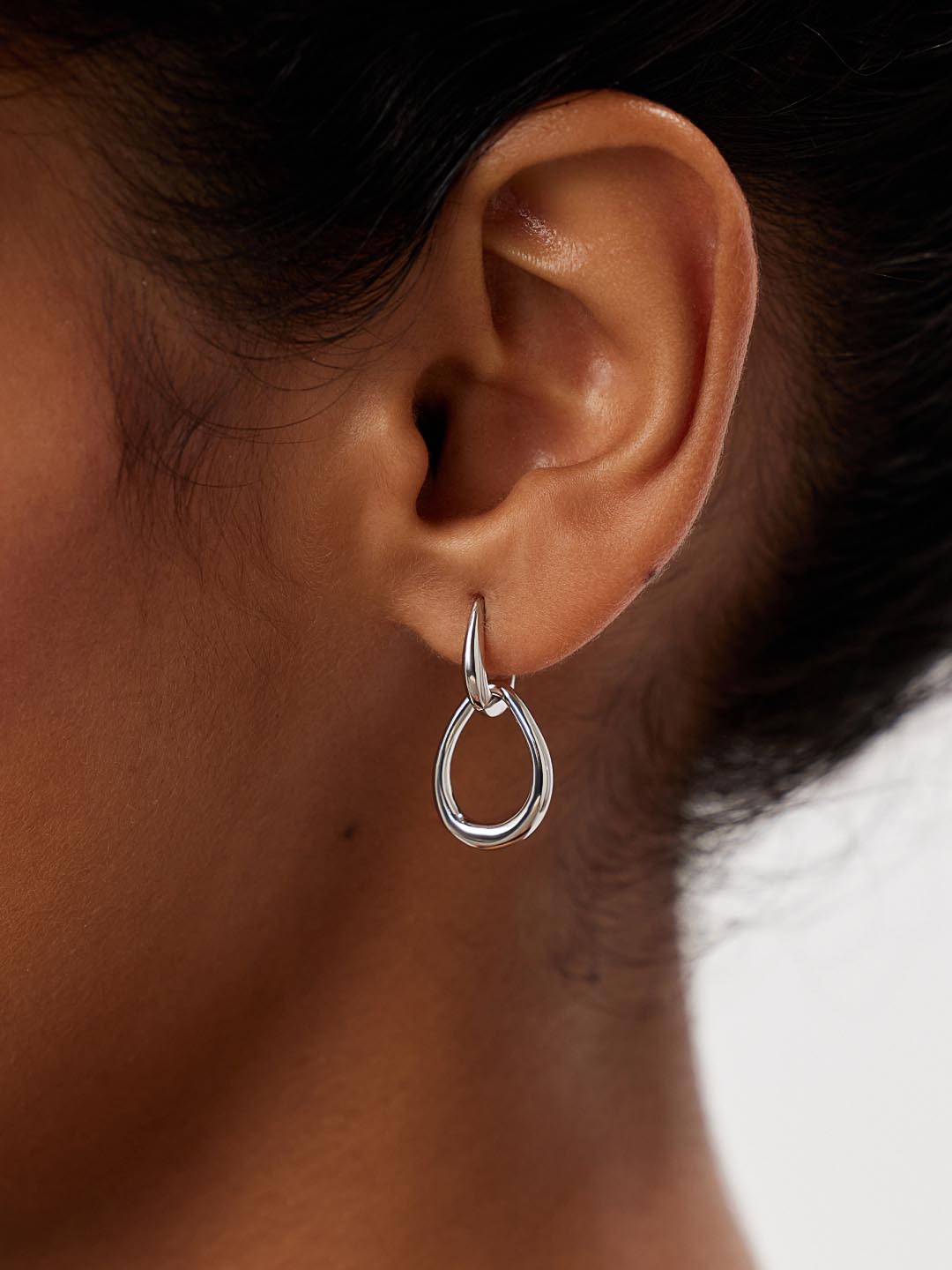Silver Drop Earrings - Sage Silver by MAVERA