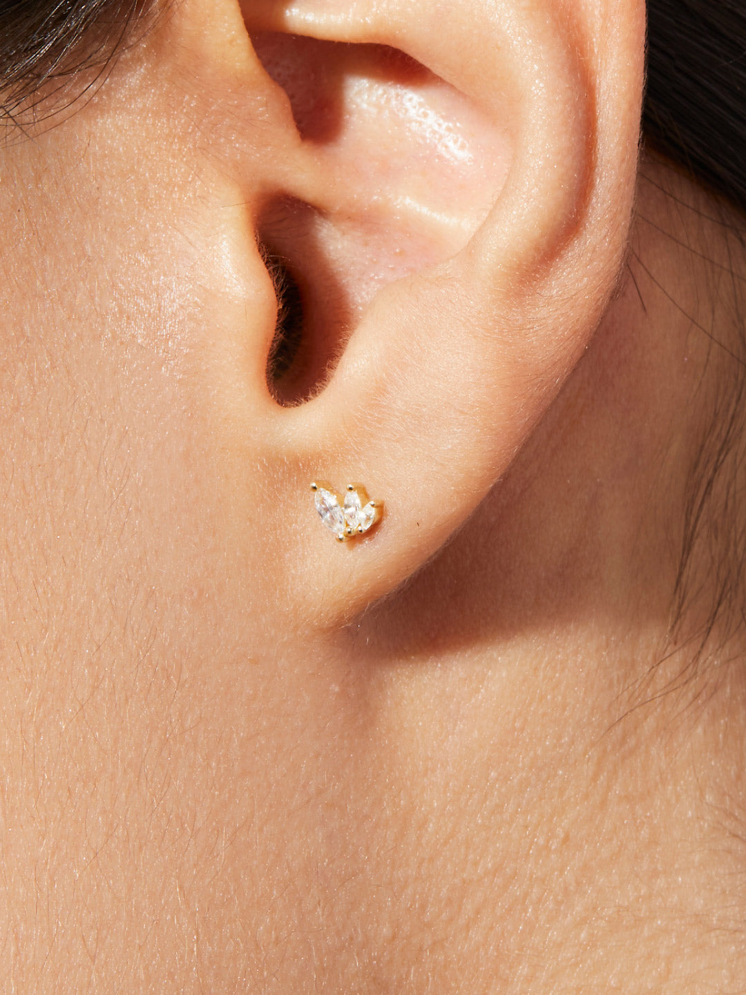 Gold Stud Earrings - Kennedy by MAVERA