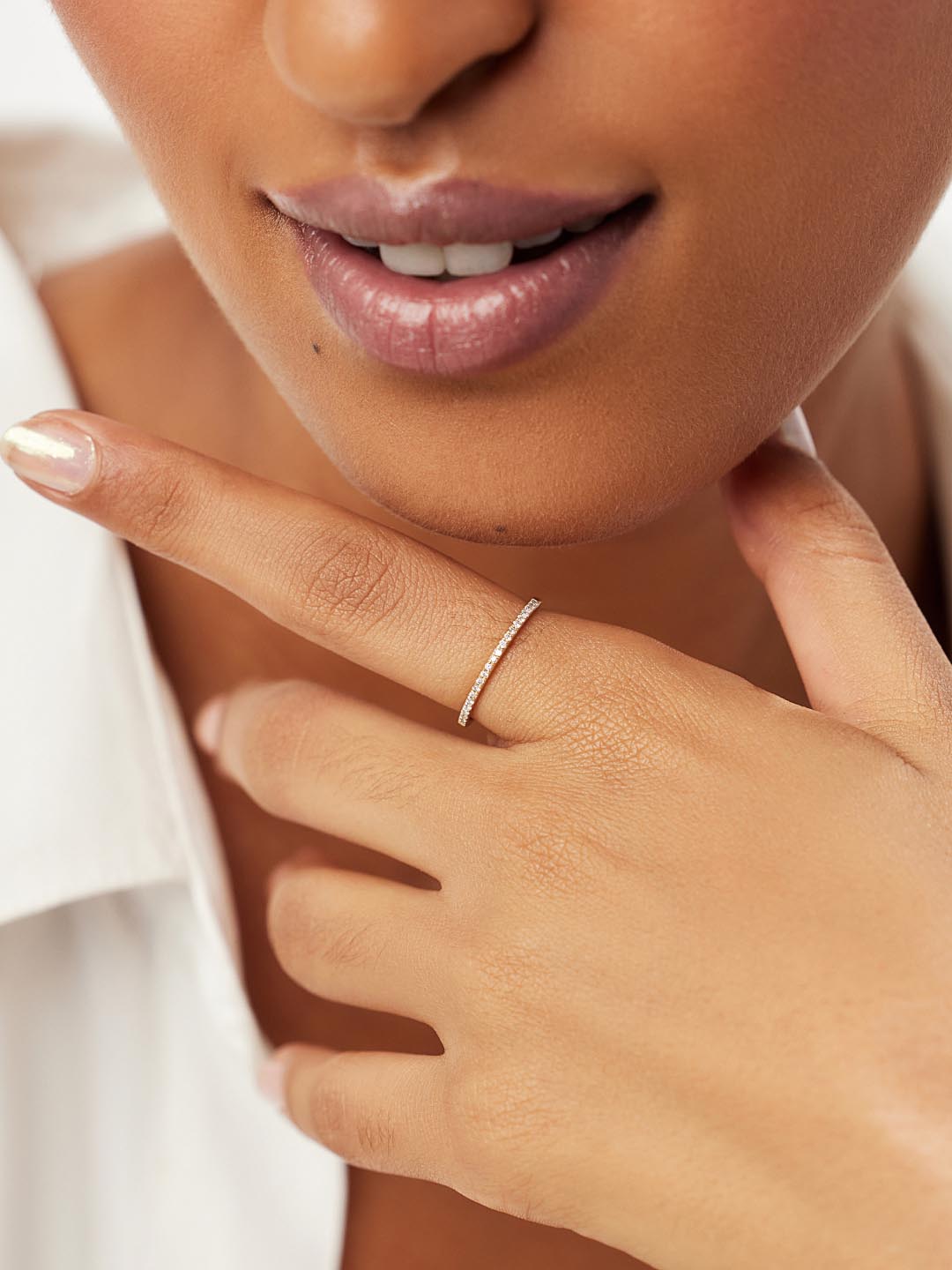 Gold Band Ring - Gold Diamond Eternity Ring by MAVERA