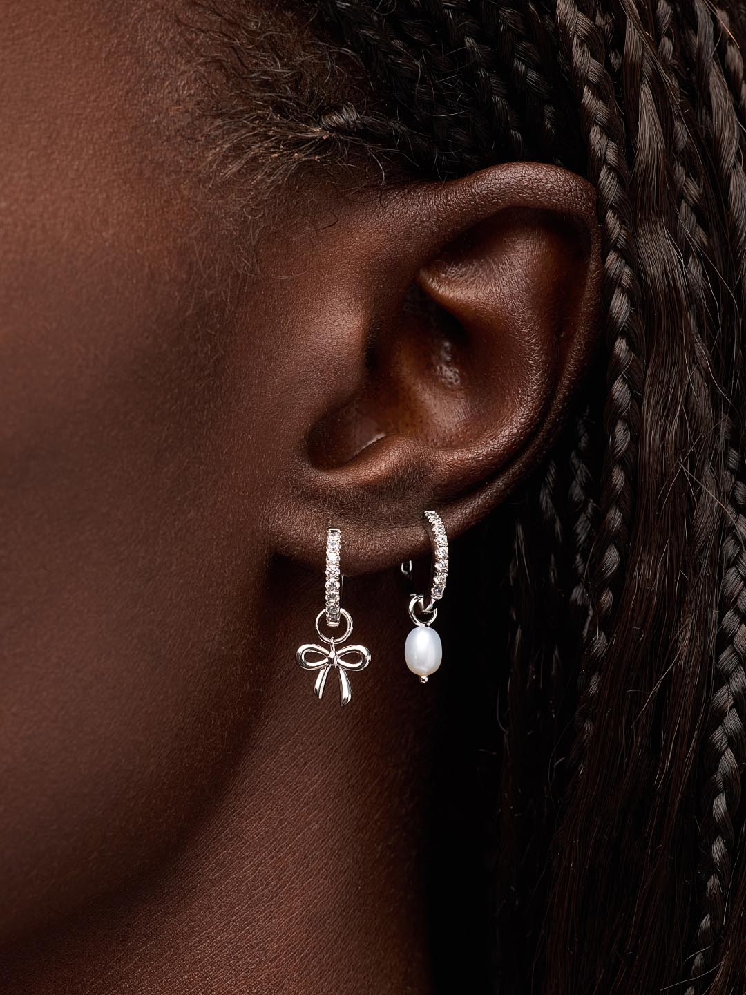 Earring Charms - Bow Charms Silver by MAVERA