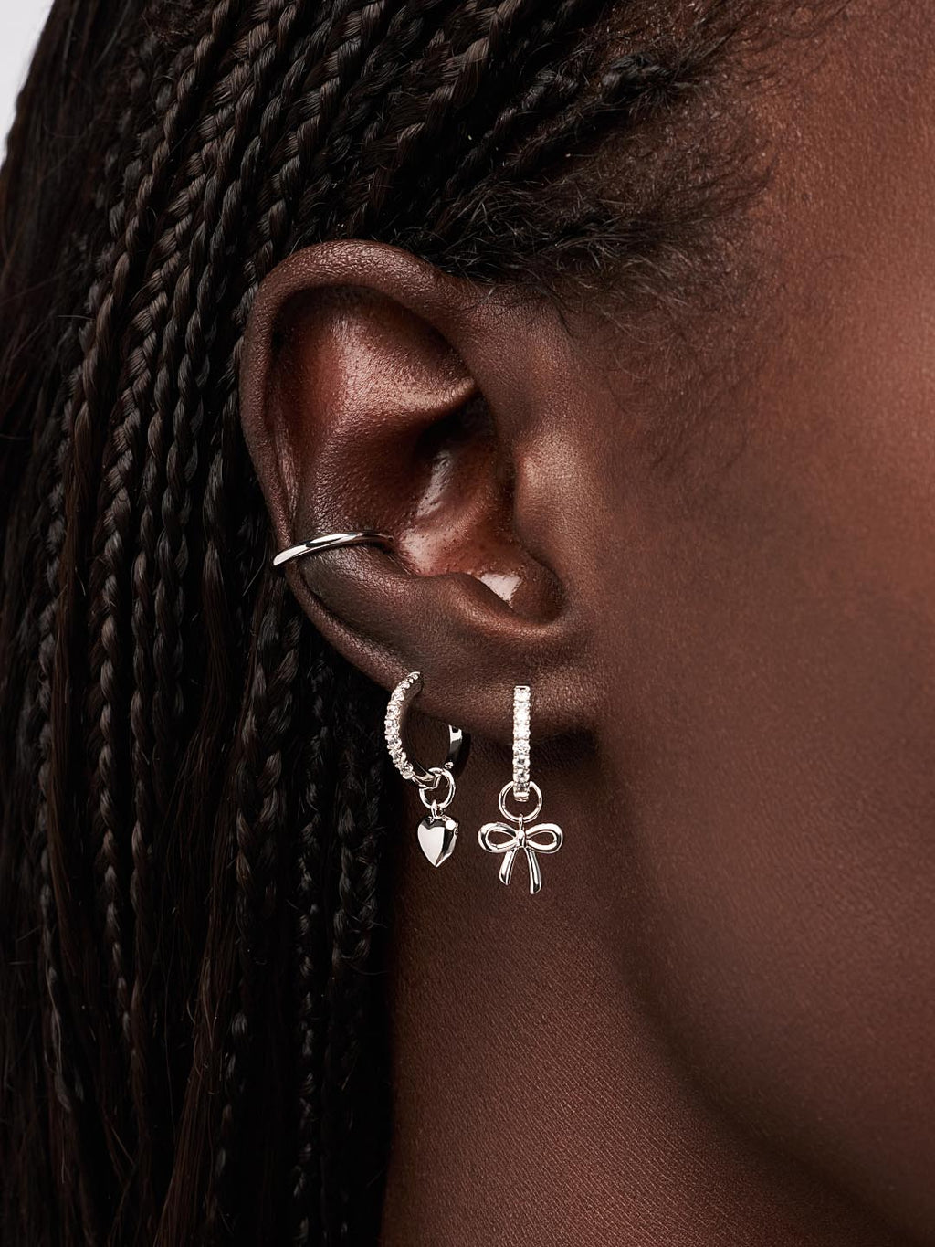 Earring Charms - Heart Charms Silver by MAVERA