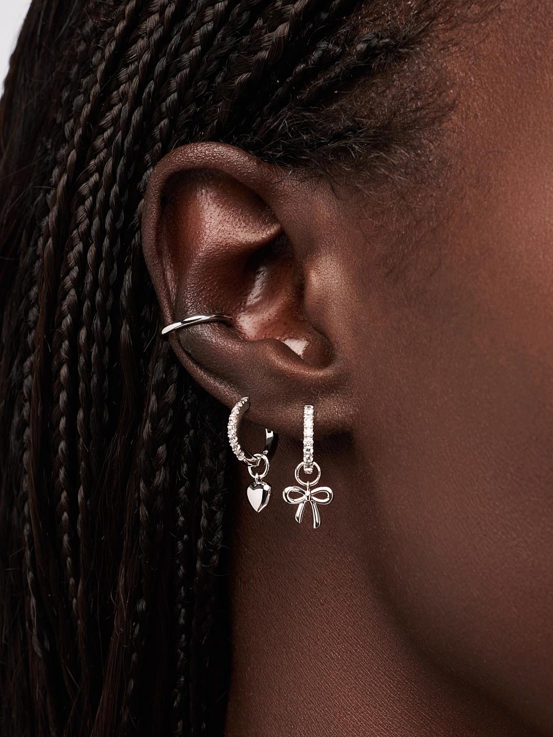 Earring Charms - Heart Charms Silver by MAVERA
