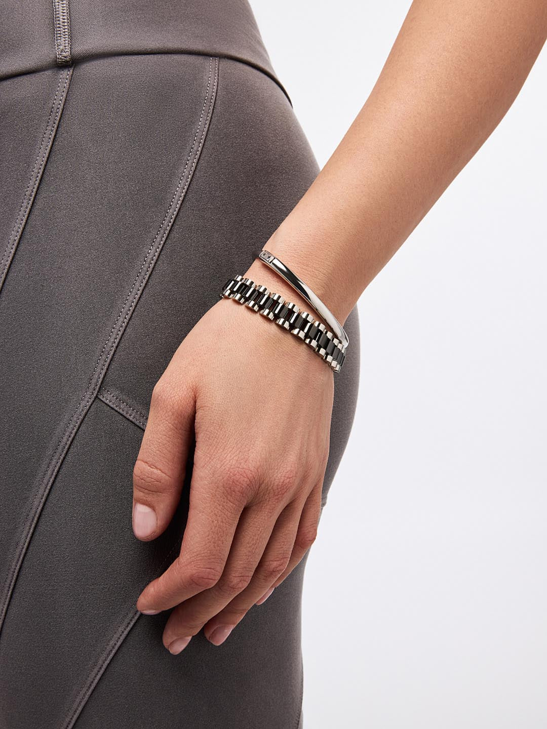 Watch Strap Bracelet - Ora Silver Ceramic by MAVERA