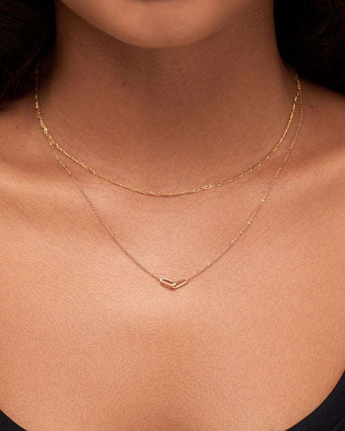 18K gold-plated - Figaro Chain Necklace by MAVERA