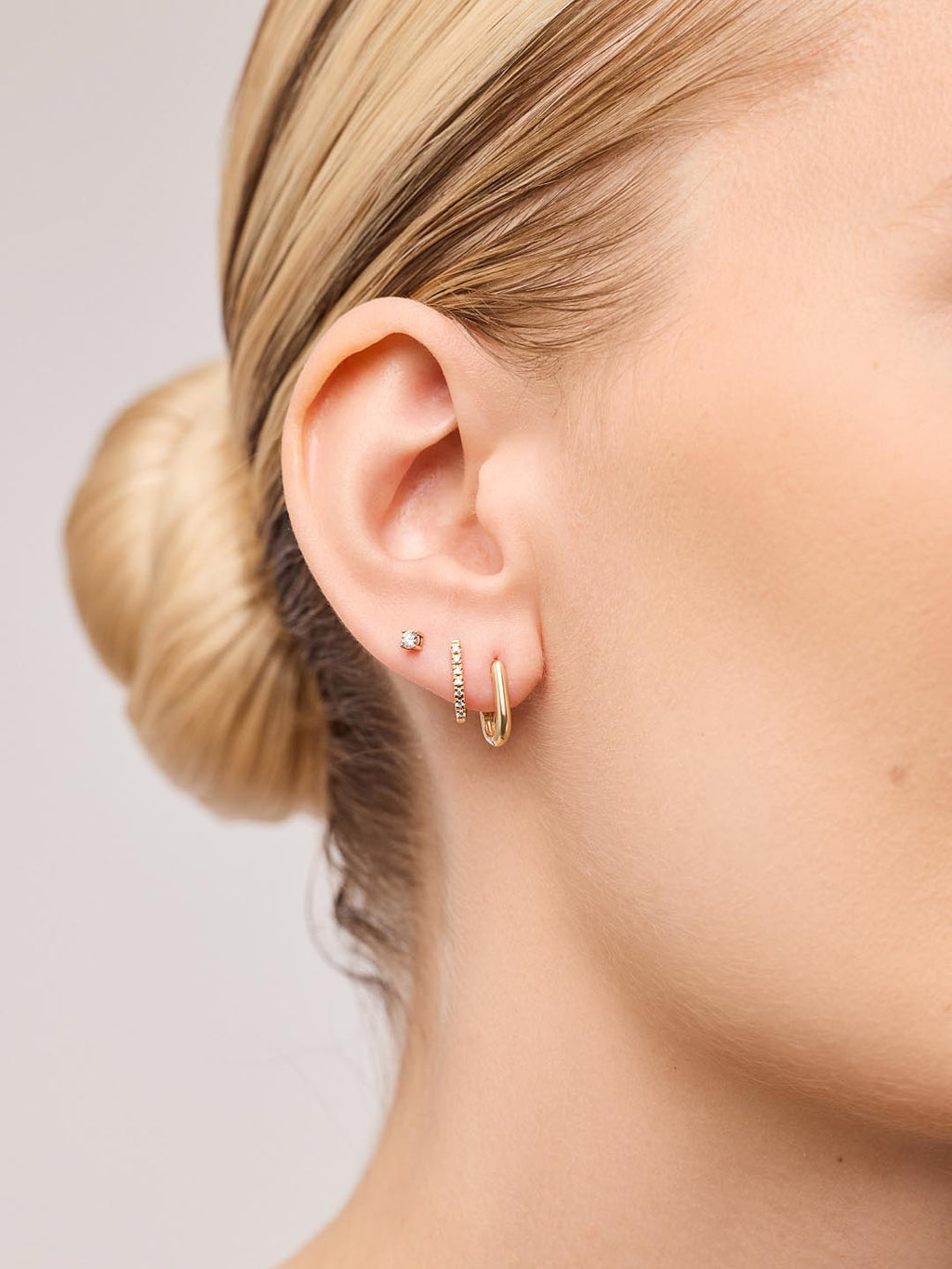 Small Gold Hoop Earrings - Gold Mini Oval Hoops by MAVERA