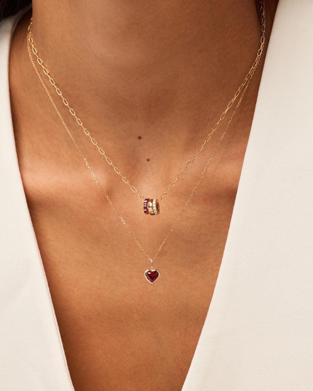 18K gold-plated - Heirloom Heart Charm by MAVERA