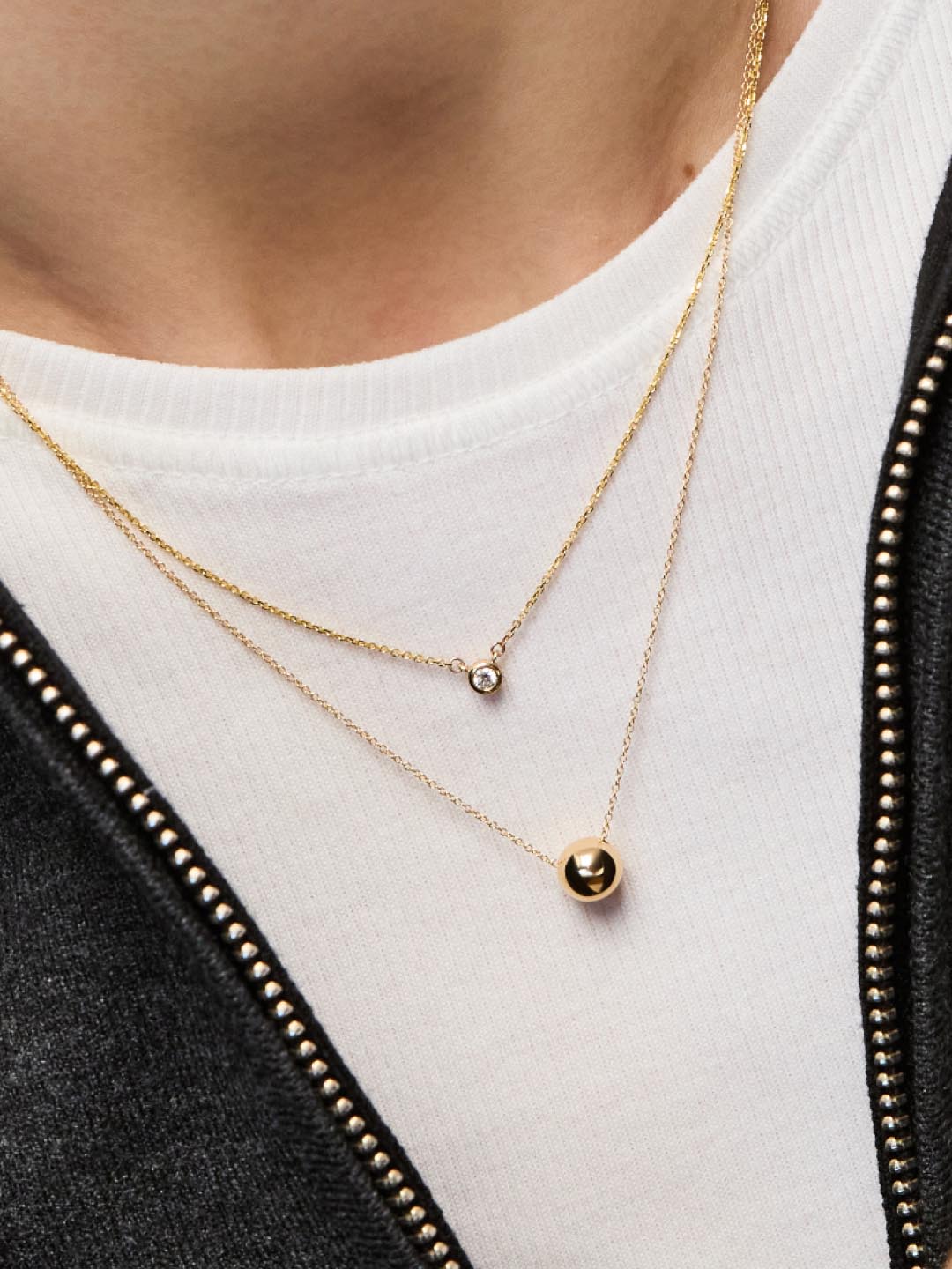 Gold Pendant - Gold Mini Sphere Pendant by MAVERA