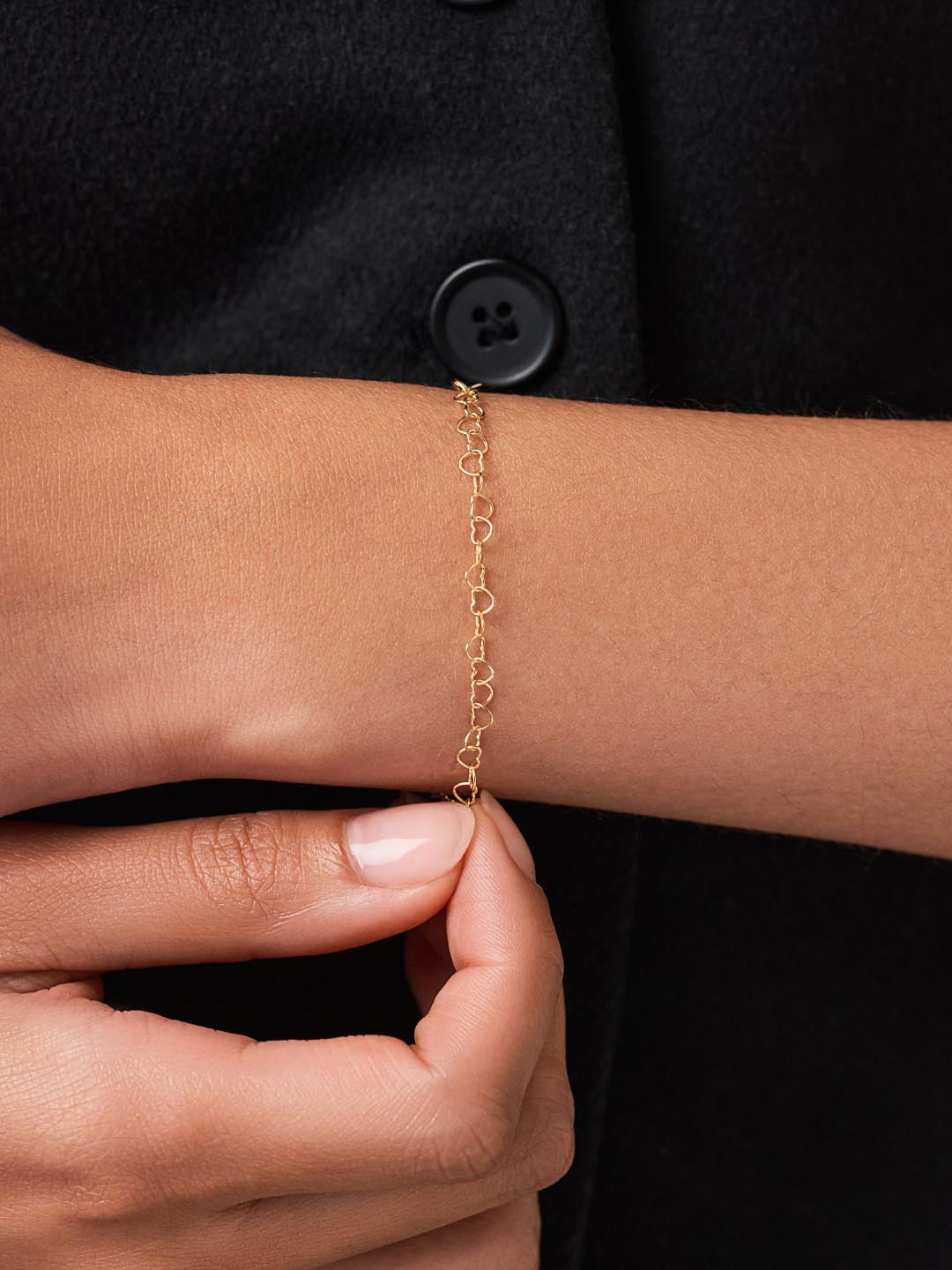 18K gold-plated - Heart Chain Bracelet by MAVERA