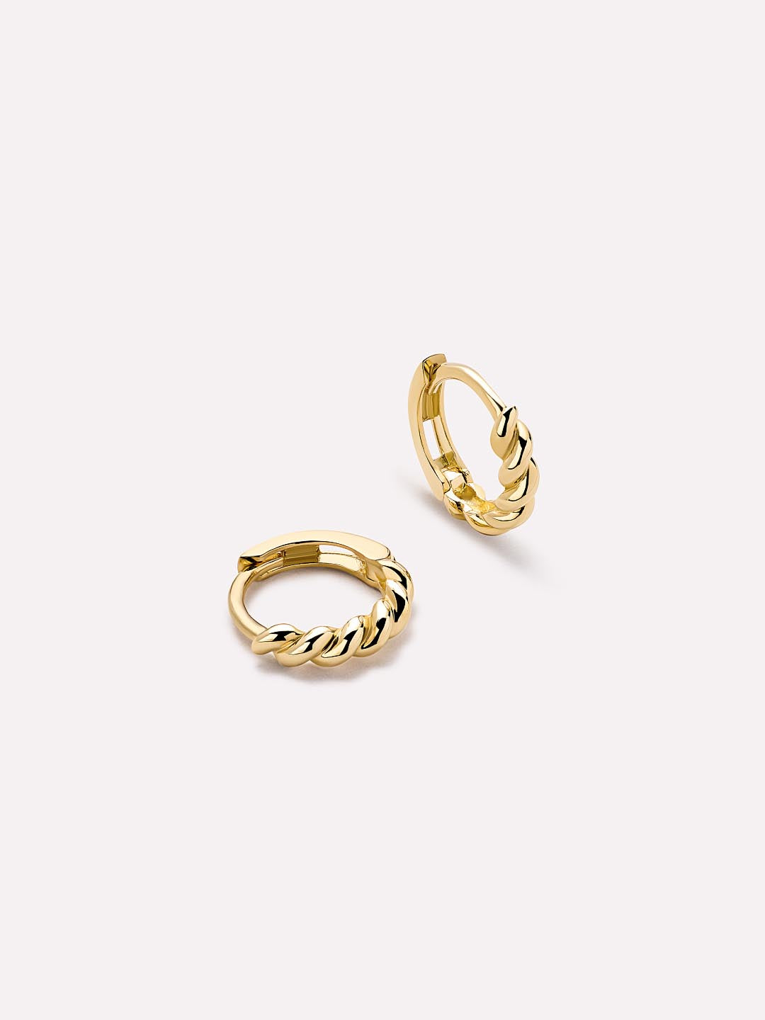 Twisted Hoop Earrings - Gold Twist Hoops by MAVERA