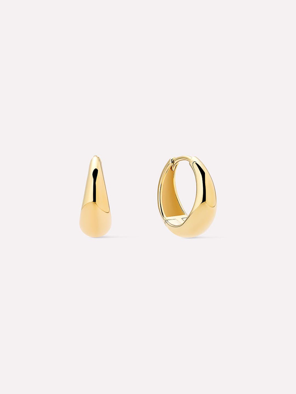 Small Gold Hoop Earrings - Nate Medium by MAVERA