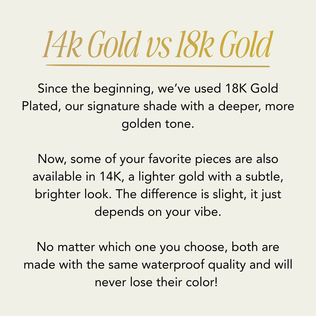 14K VS 18K