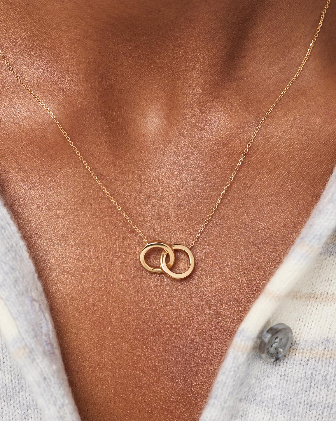 18K gold-plated - Duo Links Necklace by MAVERA