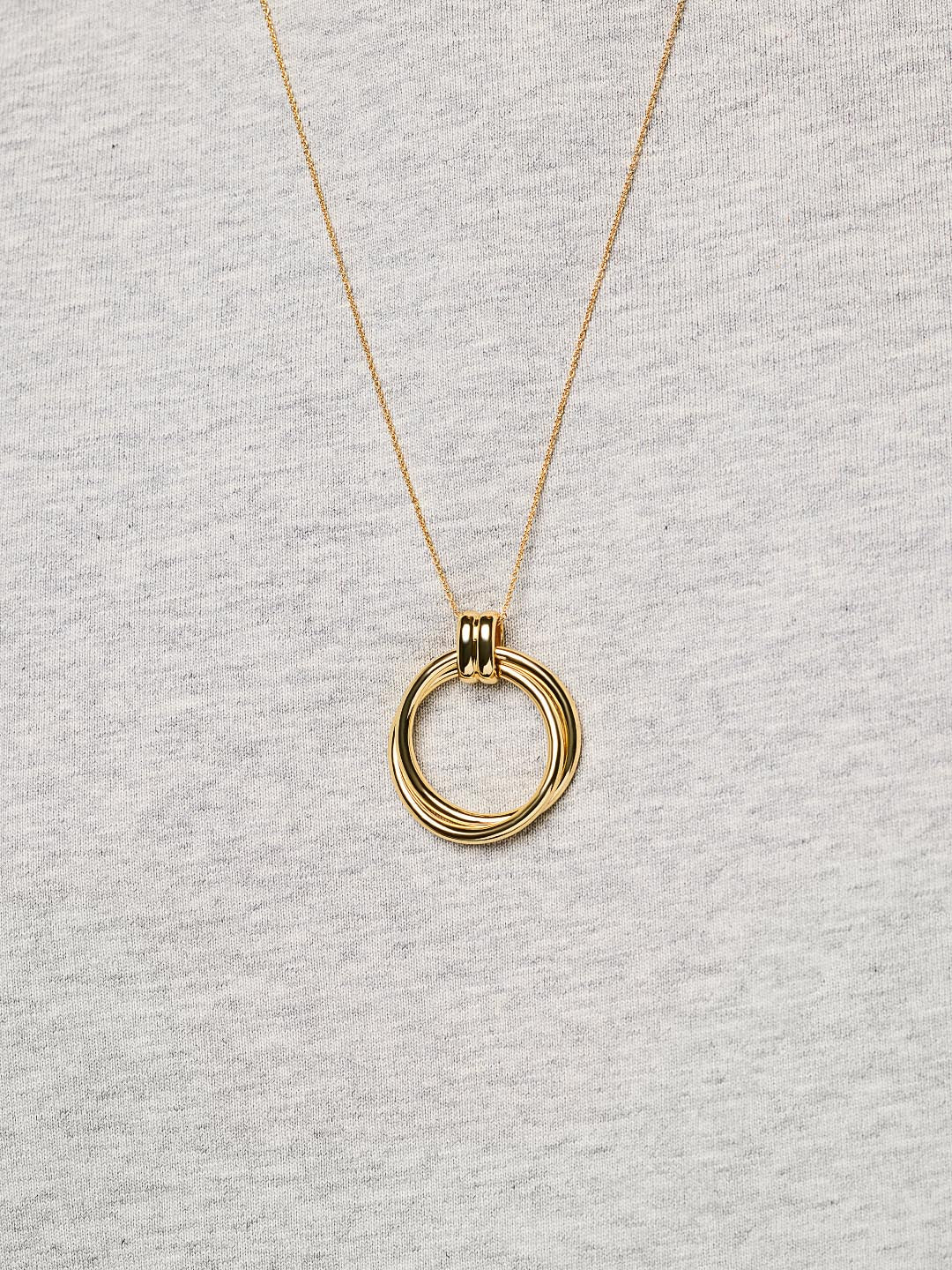 Gold Pendant Necklace - Penny by MAVERA