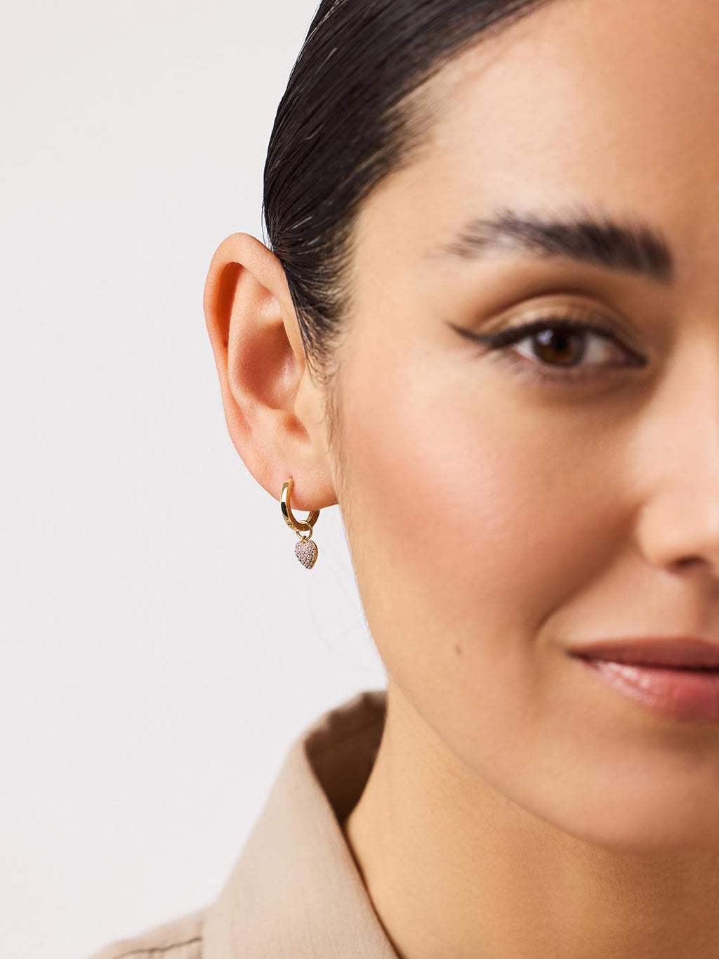 Earring Charms - Pave Heart Charms by MAVERA