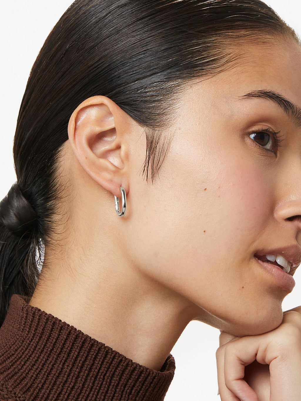 Silver Hoop Earrings - Rox Small Silver by MAVERA