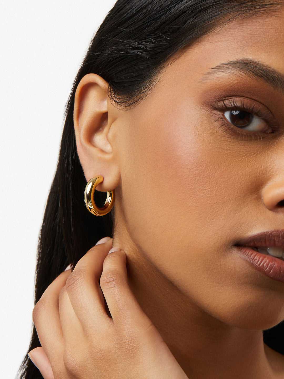 Small Gold Hoop Earrings - Tia Mini by MAVERA