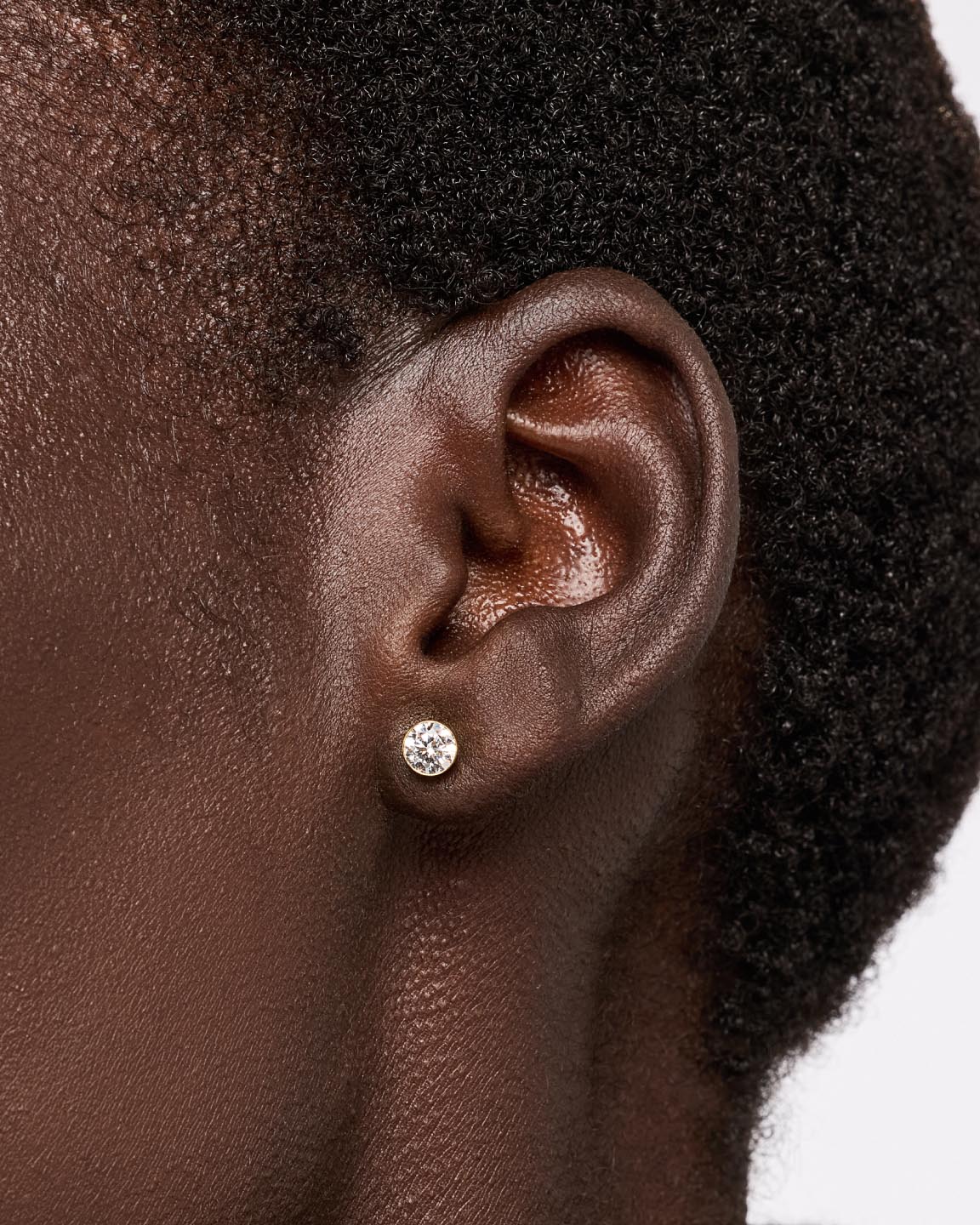 Gold Stud Earrings - Invisible Set Studs Medium by MAVERA