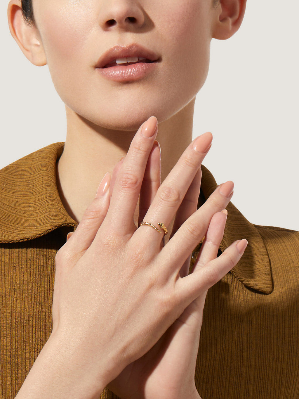 Gold Snake Ring - Cleo by MAVERA