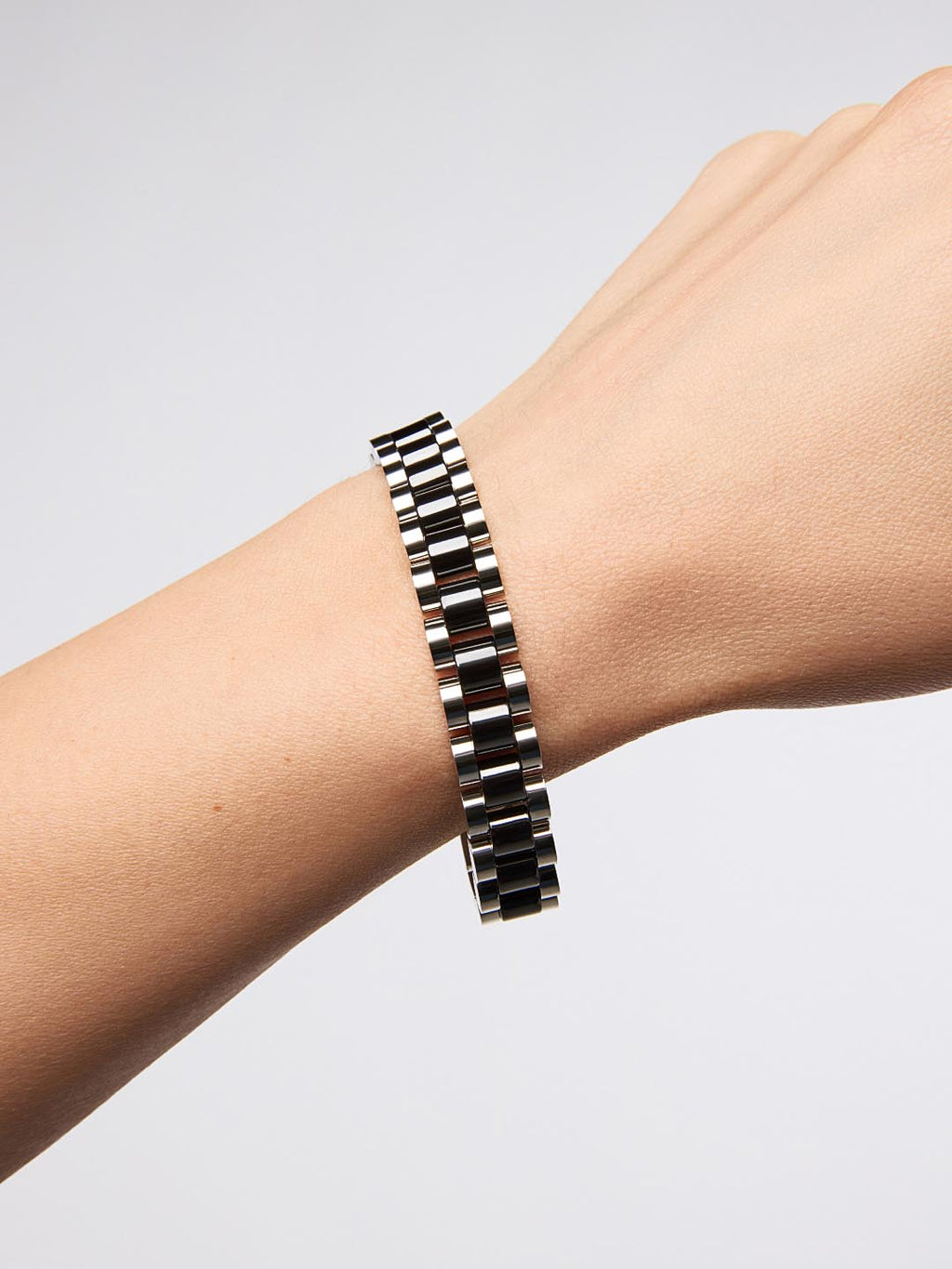 Watch Strap Bracelet - Ora Silver Ceramic by MAVERA