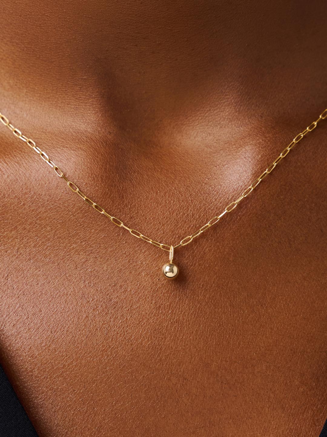 Gold Pendant - Gold Mini Sphere Charm by MAVERA