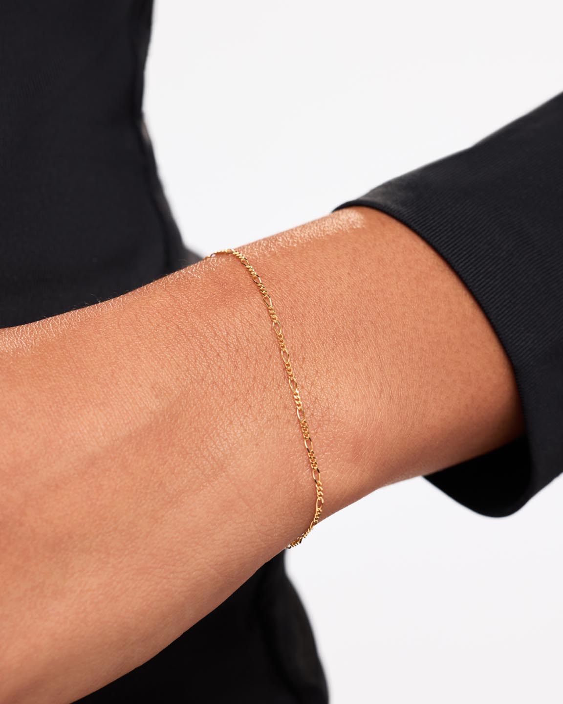 18K gold-plated - Figaro Chain Bracelet by MAVERA