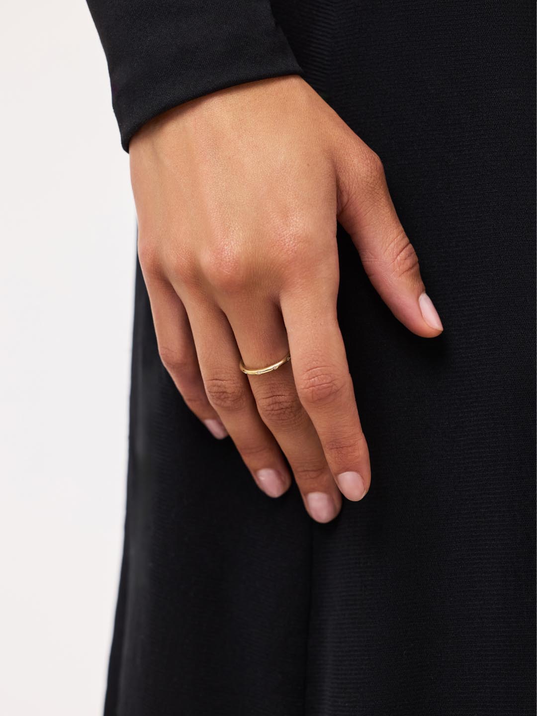 Gold Band Ring - Diamond Station Ring by MAVERA