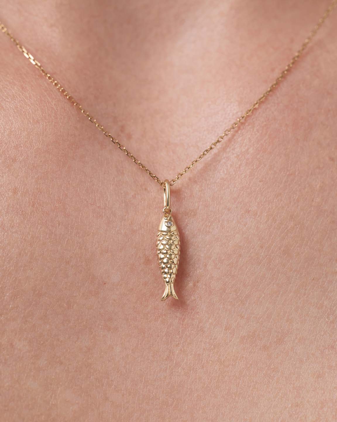 18K gold-plated - Gold Fish Necklace by MAVERA