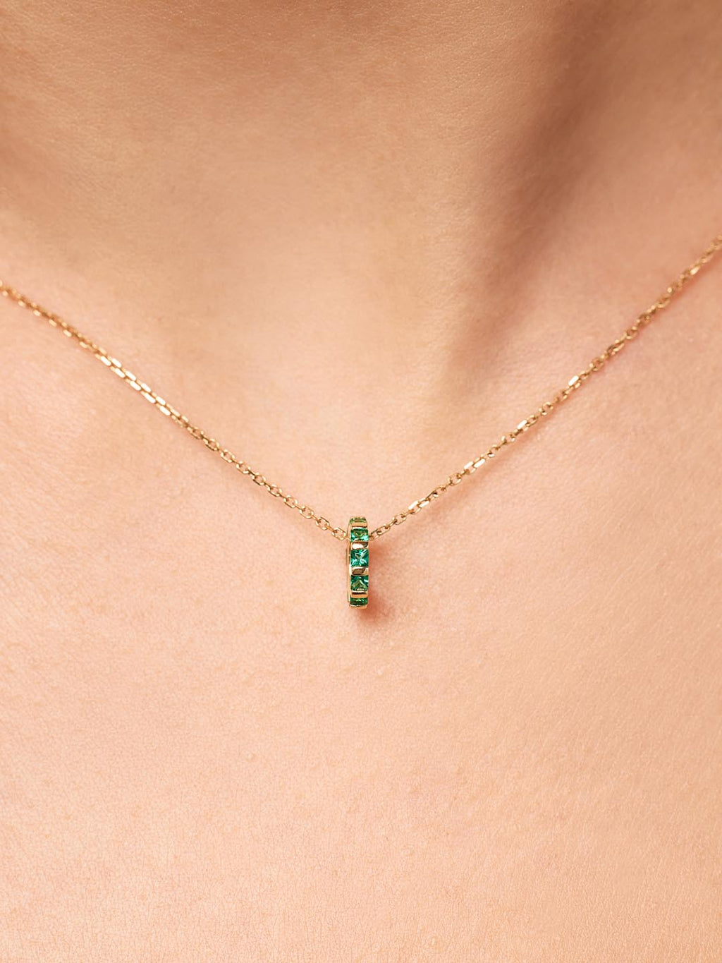 18K gold-plated - Emerald Zeno Charm by MAVERA