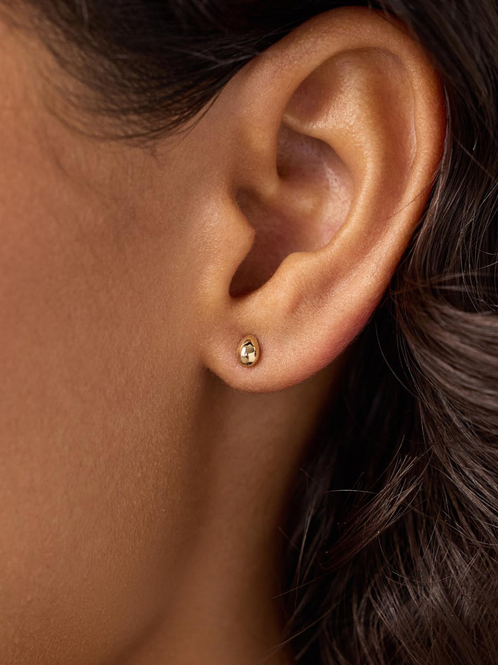 Gold Stud Earrings - Gold Mini Teardrop Studs by MAVERA