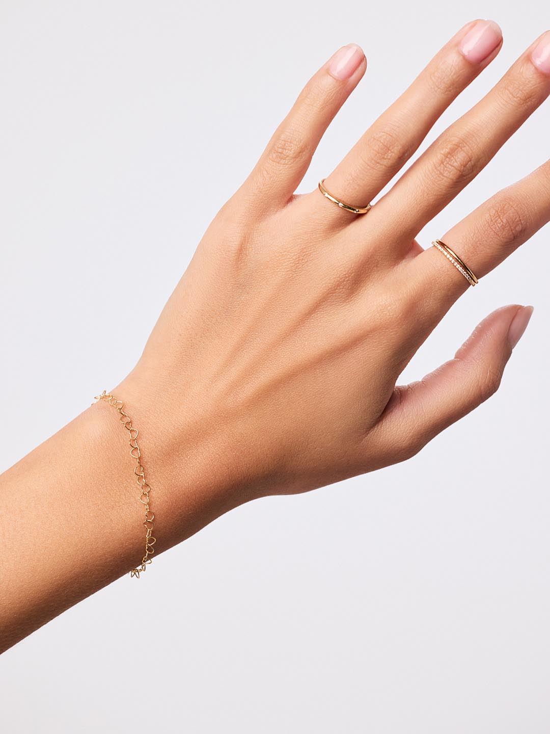 18K gold-plated - Heart Chain Bracelet by MAVERA