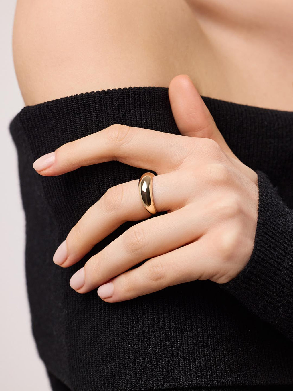 18K gold-plated - Gold Medium Dome Ring by MAVERA