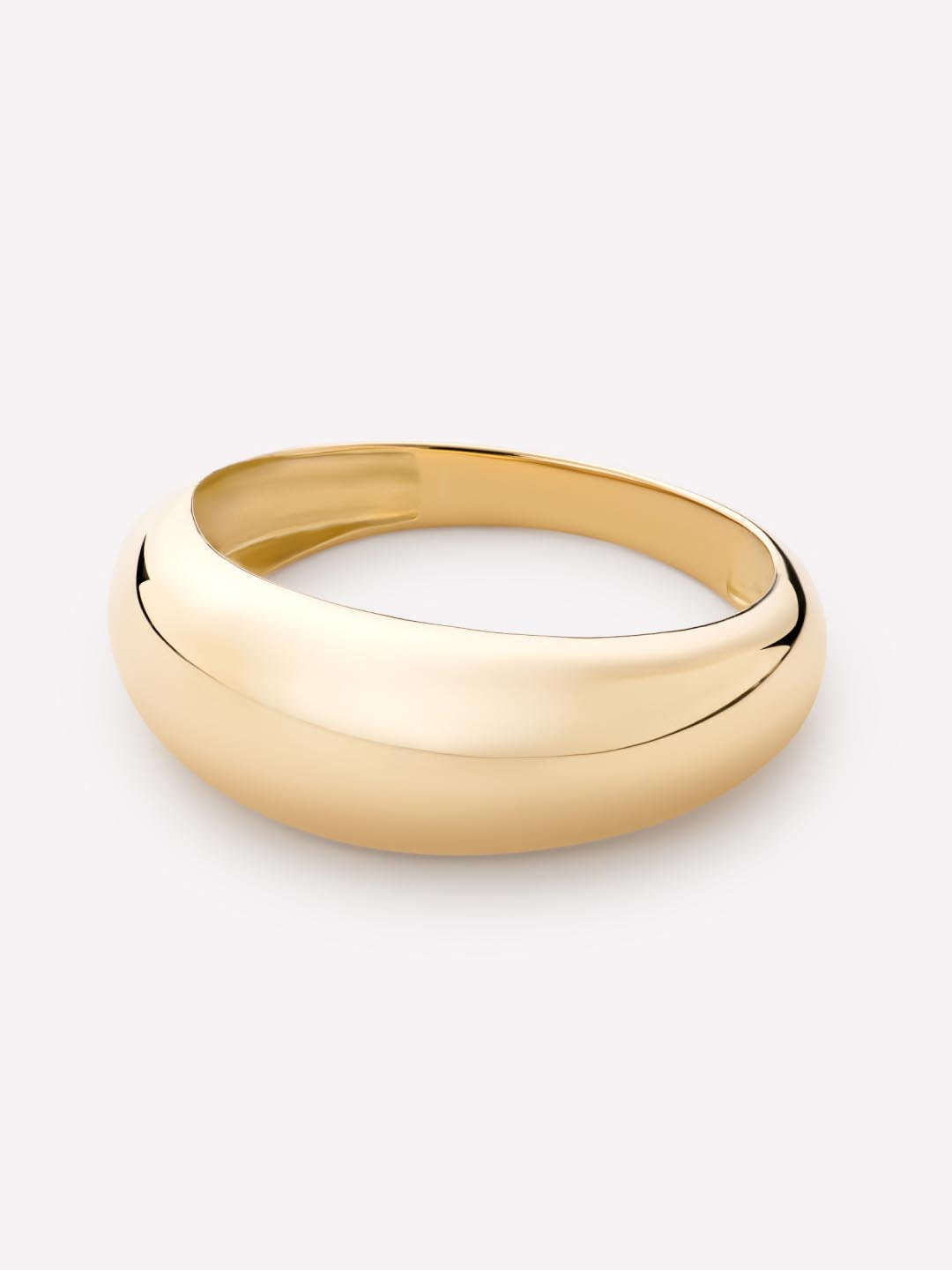 18K gold-plated - Gold Medium Dome Ring by MAVERA