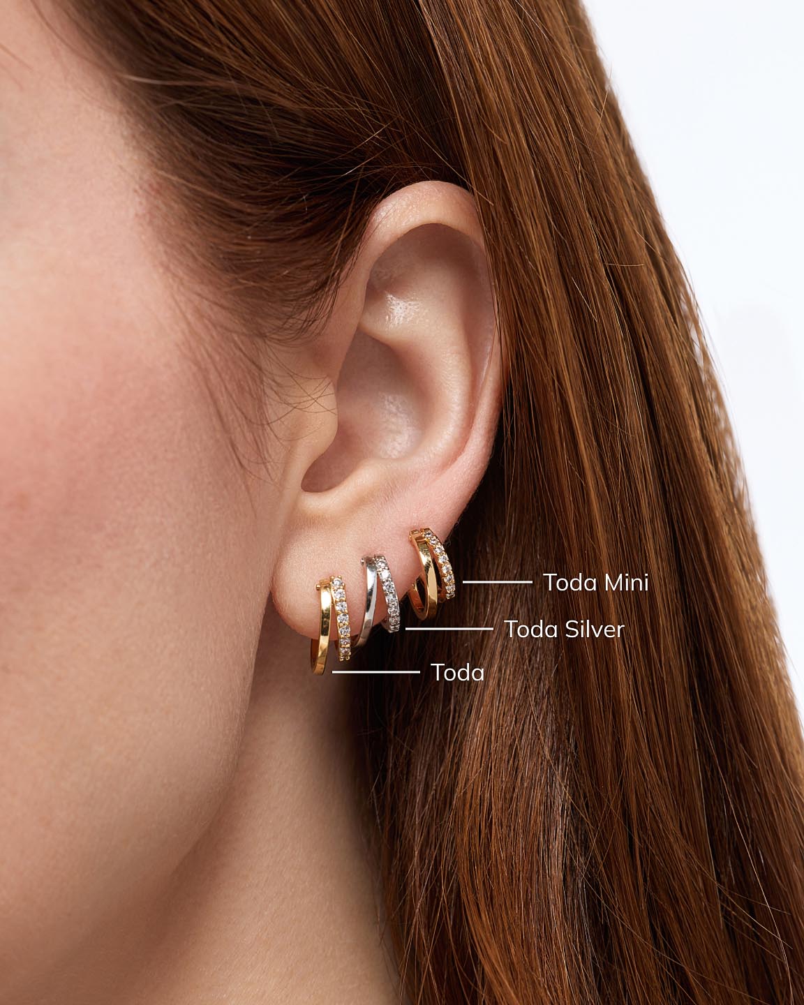 Double Hoop Earrings - Toda Mini by MAVERA