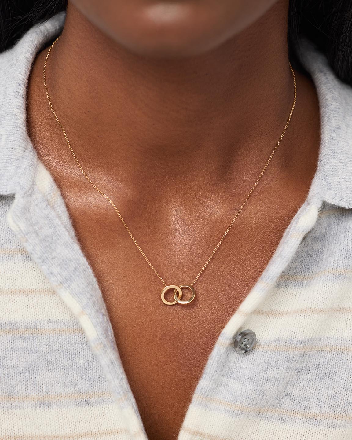 18K gold-plated - Duo Links Necklace by MAVERA