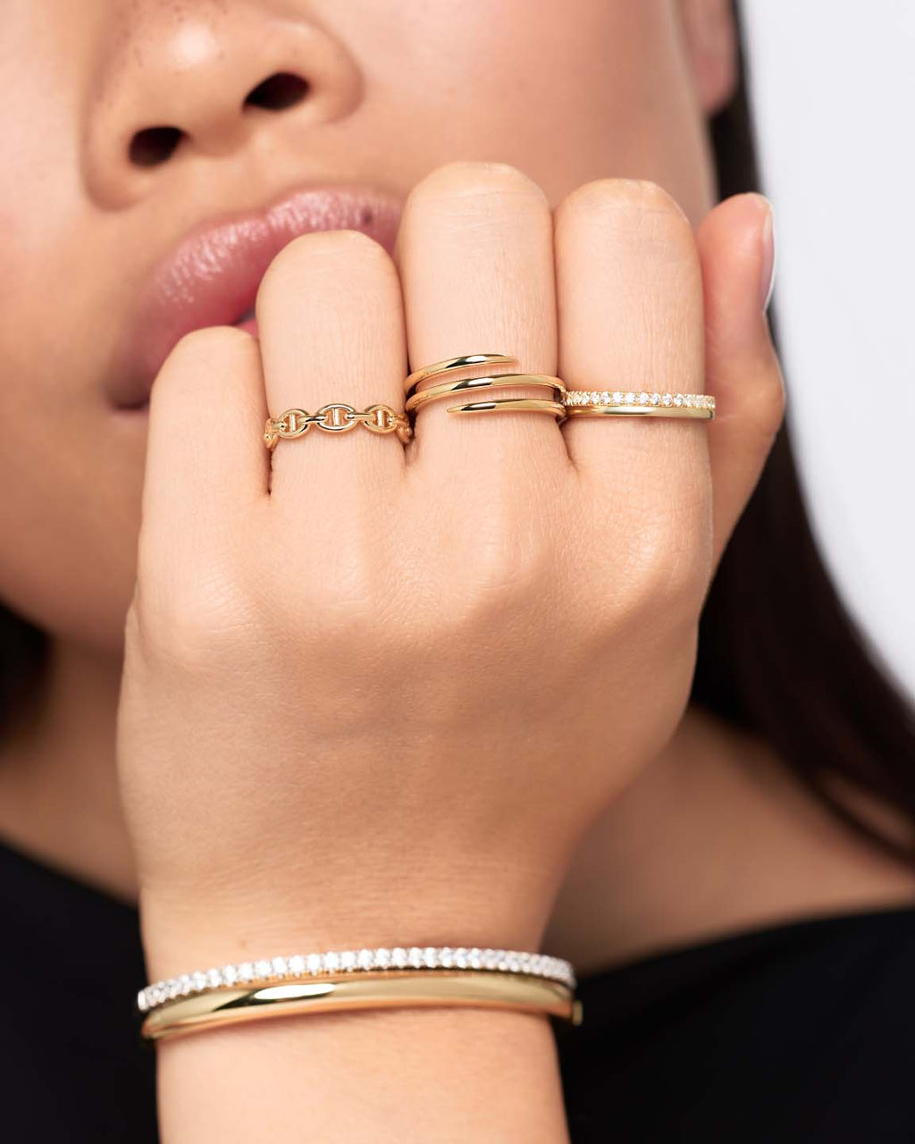 Gold Ring - Oren Triple Gold by MAVERA