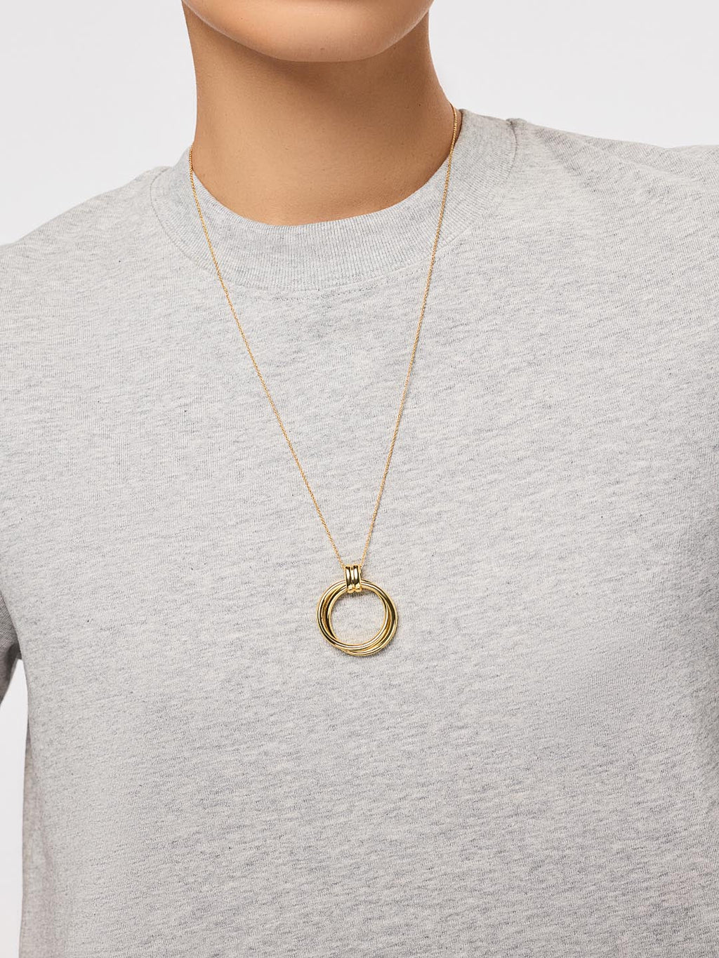 Gold Pendant Necklace - Penny by MAVERA