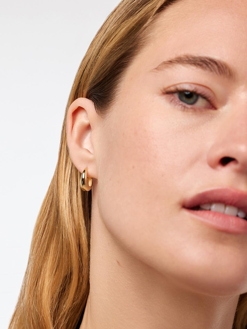 Small Gold Hoop Earrings - Nate Medium by MAVERA