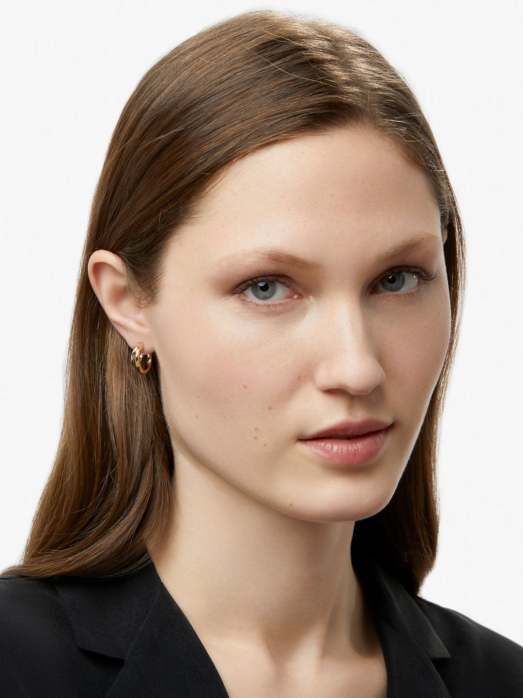 Double Hoop Earrings - Scarlett Two Tone by MAVERA