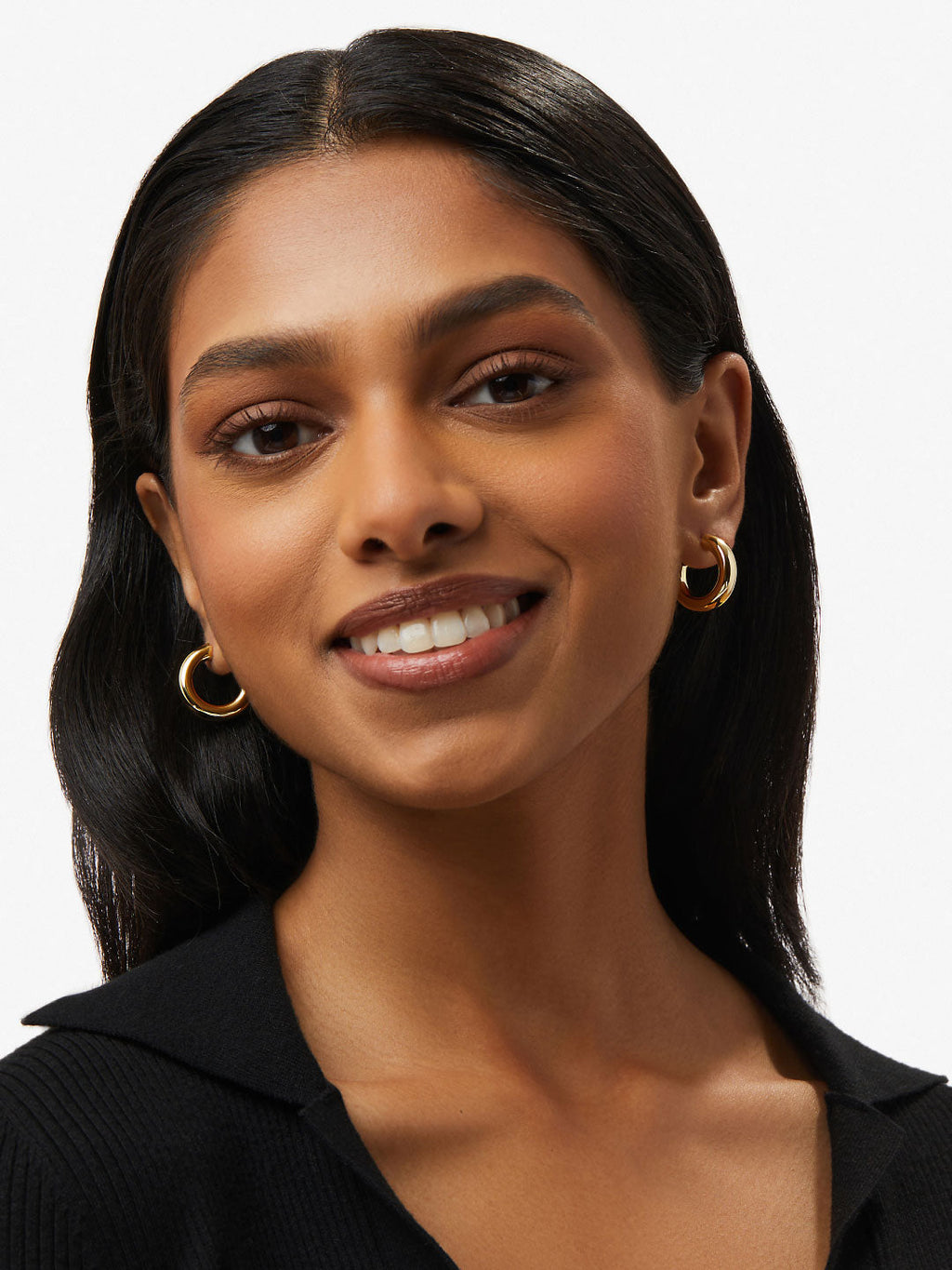Small Gold Hoop Earrings - Tia Mini by MAVERA