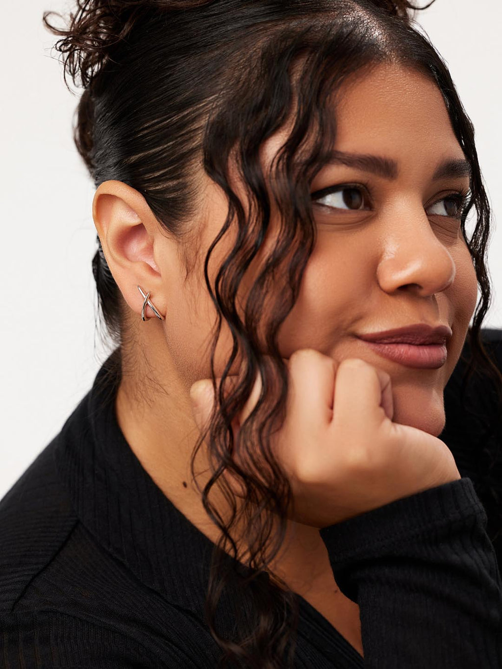 Silver Stud Earrings - Sloane Silver by MAVERA